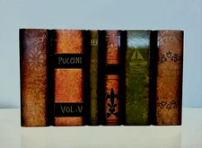 Faux Books Hidden Storage for CD's or Private Keepsake Box On Book Case Ex Cond