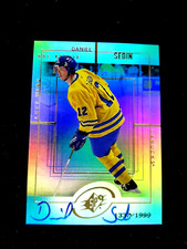 1999 Upper Deck SPX Daniel Sedin Rookie Auto Rainbow Holofoil /1999 Mint #164 SP