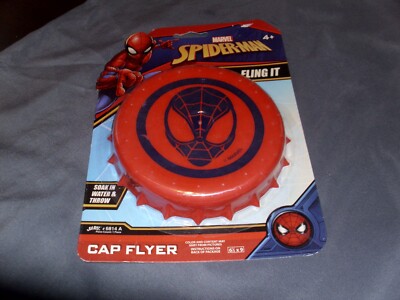 Spider-Man Cap Flyer Pool Disc Water Frisbee Marvel Avengers