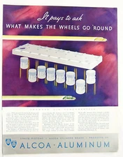 Alcoa Aluminum "Makes wheels go Round" ad Eveready Prestone Fortune Nov 1935