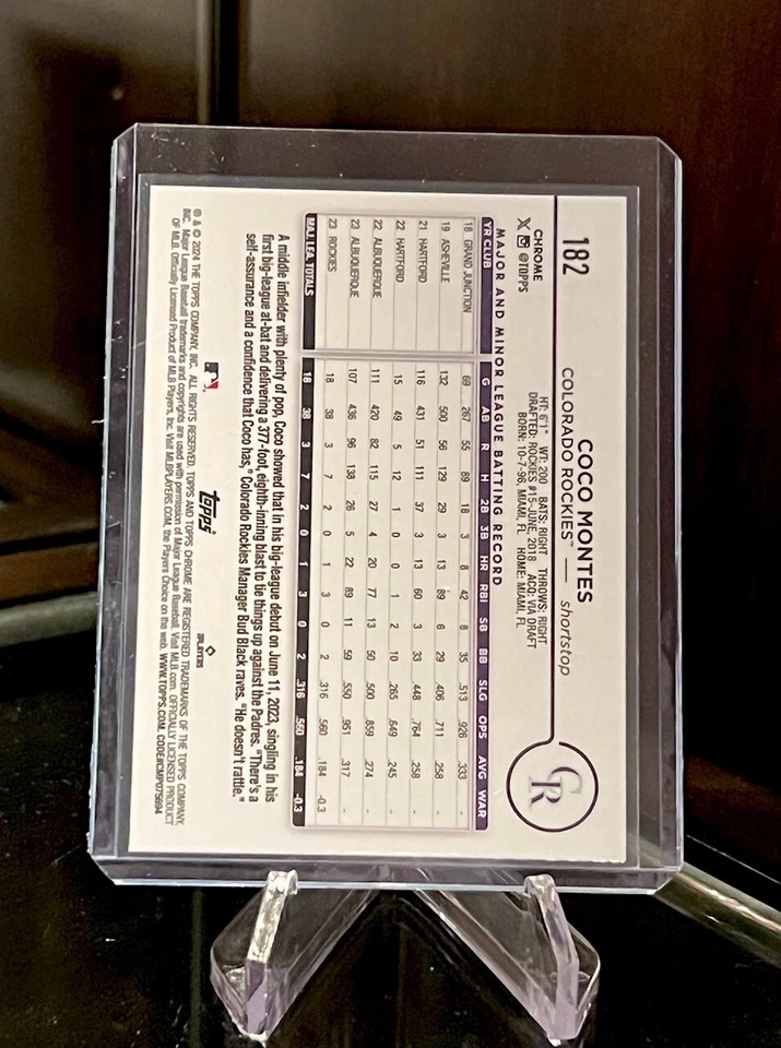 2024 Topps Chrome - Orange Refractor #182 Coco Montes /25 (RC) - Image 2 of 2