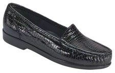 SAS Simplify Black Croc 12 Narrow Women's Shoes Brand New In Box Save