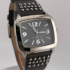 Nine West Watch Womens 35mm Case Gray Band Quartz Analog Three Hands