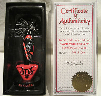STAR WARS DARTH VADER SITH LORD KOOKY KOLLECTIBLES LIMITED EDITION PEN xxx/1000