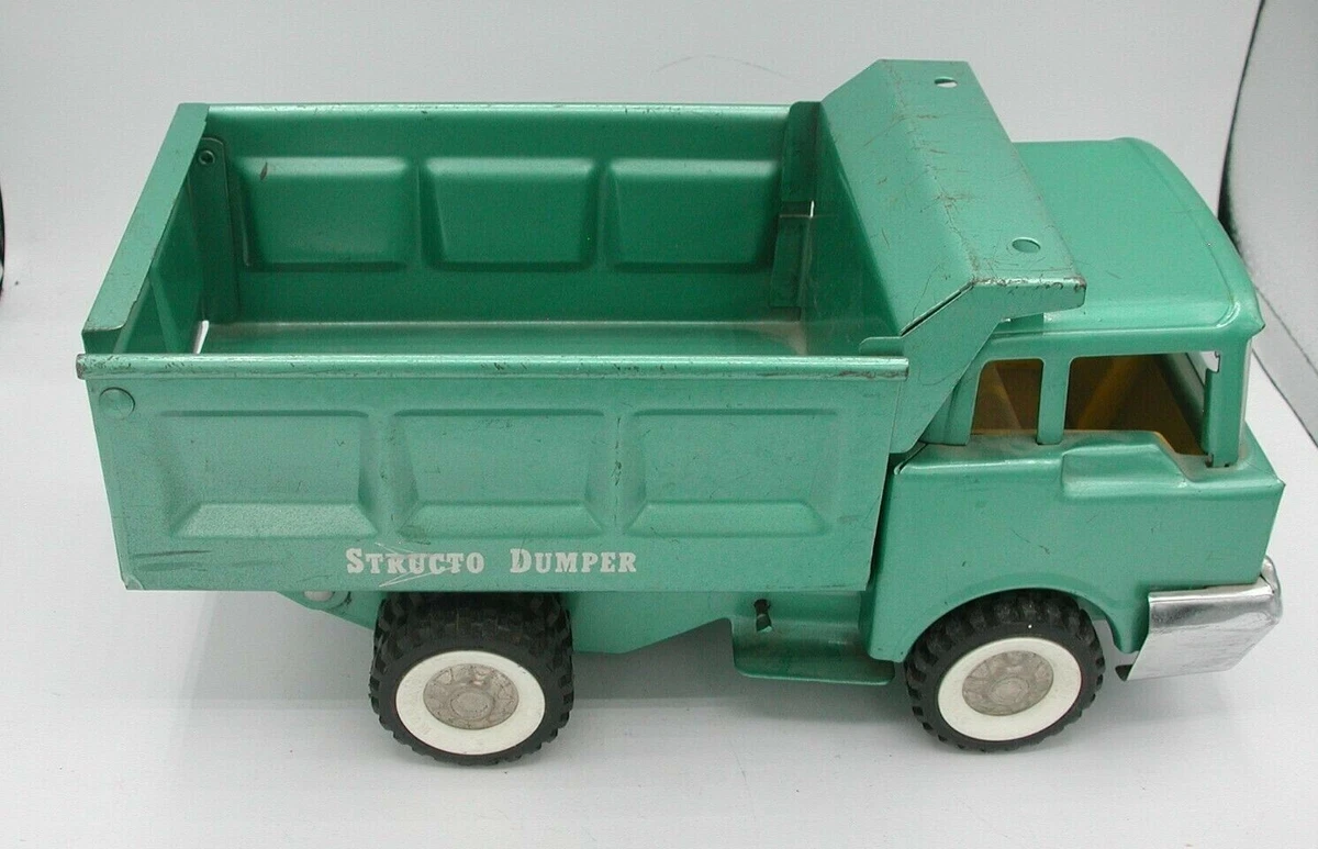 VINTAGE STRUCTO HYDRAULIC DUMPER PRESSED STEEL TOY TRUCK METALLIC