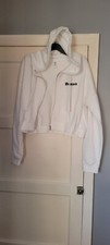 Slammed Dropped Car Girl Hoody White Cropped Jacket Ladies Siz L