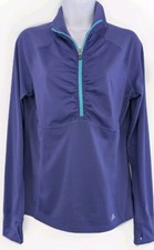 ADIDAS Woman's/Jr.'s Purple Long Sleeve Thumbhole "Climalite" Top - Size M