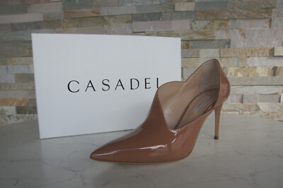 CASADEI  EU 35 UK 2 Pumps Abendschuhe High Heels Lack sandstein neu ehemUVP 665 