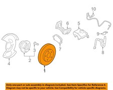 GM OEM 10-17 Camaro Front Suspension Brake Components-Rotor 23118055