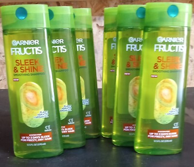 Garnier Fructis Sleek and Shine smoothing Shampoo, Lot of 6