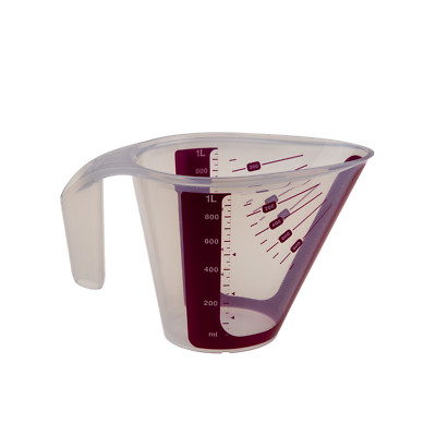 TUPPERWARE CombiPlus Messbecher Messgenau 1L in Beere/Transparent