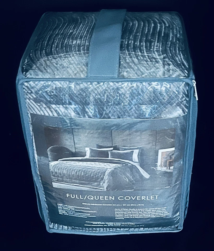 NWT Kevin OBrien®FULL/QUEEN STUDI0 TALLULAH COLLECTCirrus Pewter Velvet Coverlet - Image 4 of 4