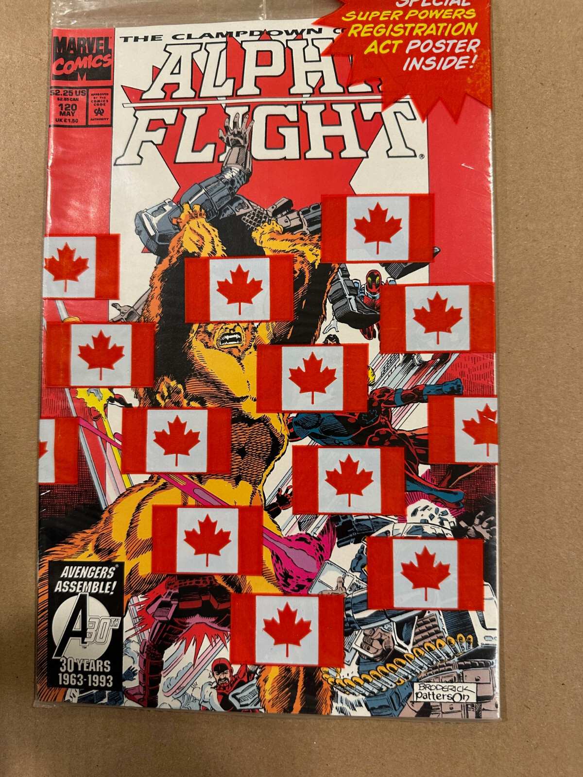 Alpha Flight #120 : 1993 : MARVEL : Poybagged - Sealed : NIB : 10th Anniversary
