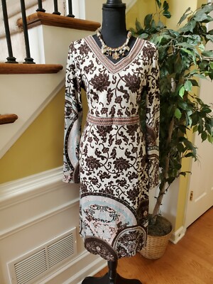White Mark Naarah Embroidered Sweater Dress Medium