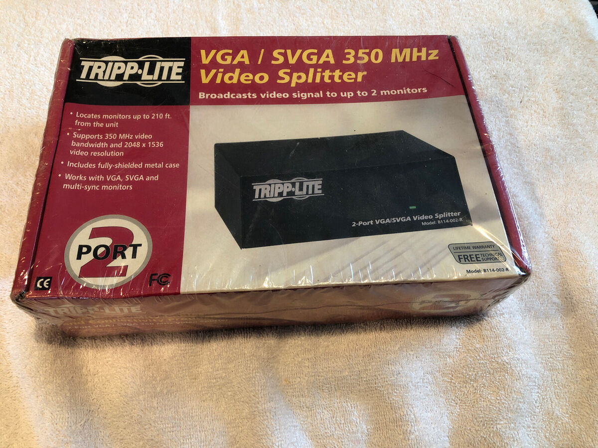 Tripp Lite 2-Port VGA/ SVGA Video Splitter / Booster NEW | eBay Tripp Lite 2-Port VGA/ SVGA Video Splitter / Booster NEW | eBay