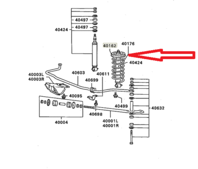 MITSUBISHI DELICA TRUCK L300 L200 STRADA FRONT SUSPENSION SPRING