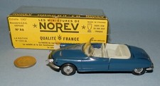 Norev Plastigam France 1/43 réf 88 : Citroën DS 19 Cabriolet (Bleu foncé)