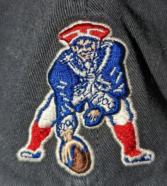 New England Patriots 47 Marca #87 Rob Gronkowski Sombrero con Correa NFL Logo Antiguo RARO Foto 2 de 4