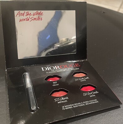 Dior Rouge  Couture Lipstick Sample Colors with Lip Brush