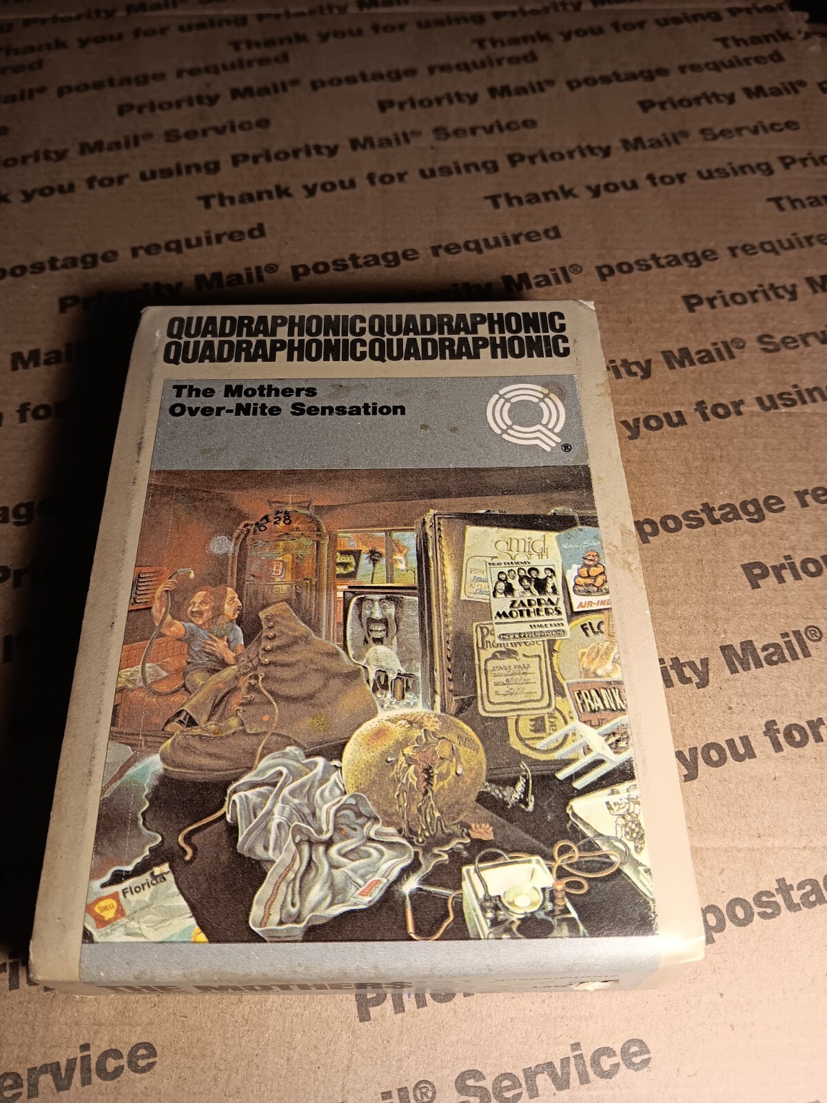 The Mothers Over Nite Sensation 8 Track Tape  1973 DiscReet Zappa Quadraphonic