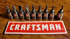 Craftsman Set of 9 Torx 1/4" Drive Phillips and Slotted Bit Socket