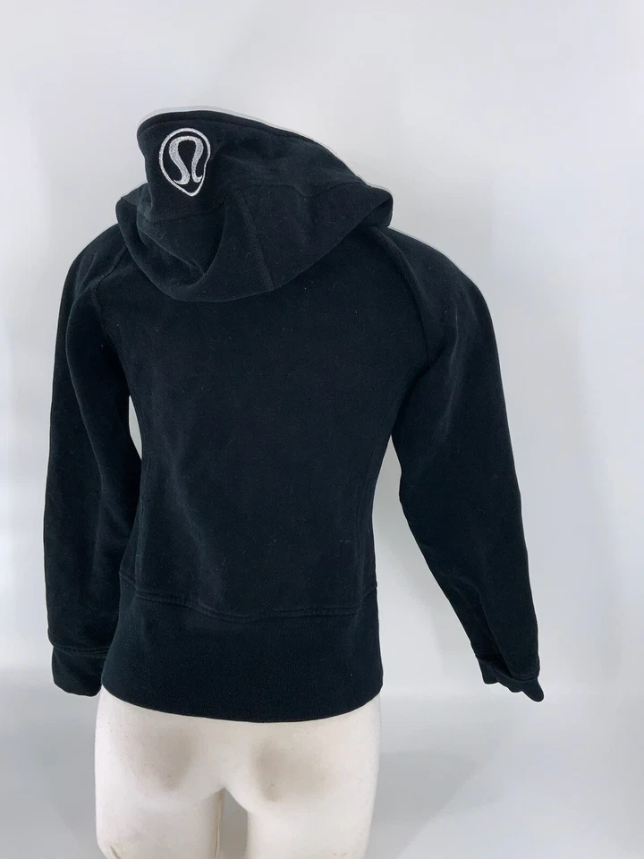 Chaqueta con Capucha Lululemon Cremallera Completa Para Mujer Talla 4 Negra Algodón Como Nueva YGI E2-461 Foto 4 de 4