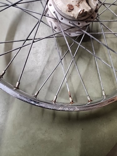 1985 PUCH MOPED MAXI MAGNUM ETC D1.10 x17" CHROME FRONT RIM CHEAP PARTS L$$K - Picture 12 of 24