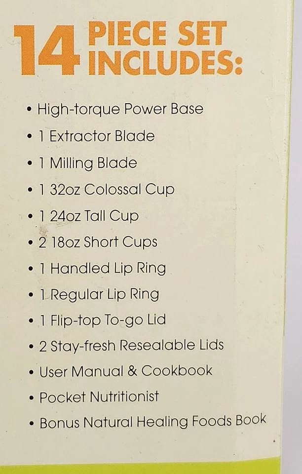 Magic Bullet NutriBullet Deluxe Blender 14 Piece Set 600 Watt Motor #NBR-1401M - Image 3 of 4