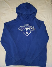 Los Angeles Dodgers 2024 Men's World Series Champions Logo Pullover Hoodie, M