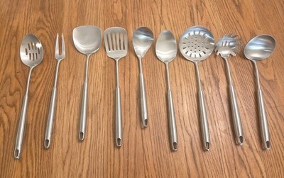 Newness 9 Pcs Cooking Utensils Set, 304 Stainless Steel Kitchen Utensils Set EUC
