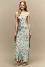 BHLDN Nesta Strapless Satin Scarf Maxi Dress - SALE US.