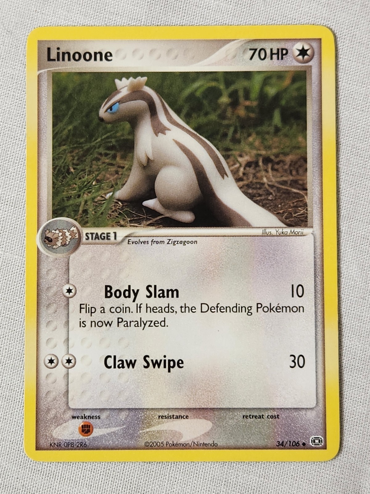 Played (LP) Linoone - Non-Holo #34 Emerald Pokemon TCG