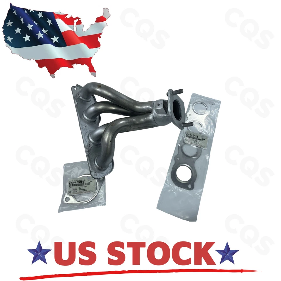 3PCS Exhaust Manifold Catalytic & Gasket For Hyundai Elantra Kia Forte Soul Foto 4 de 4