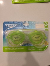 Speedo Kid's Ages 3-6 Neon Sunny Vibes Easy Adjust Bungee Strap Swim Goggles