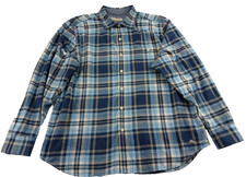 Tommy Bahama Men's Flannel Shirt Blue Plaid Size XL