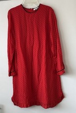 Ganni Georgette Womens EU 38US M Mini Dress Red Black Polka Dot