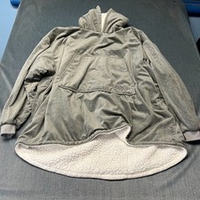 The Comfy Unisex Wearable Blanket Hoodie One Size Gray Sherpa Lined Sweatshirt