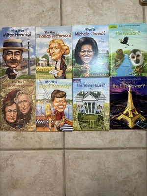 8 Who Was? Book Lot: Kids Books Biographies Variety Bundle