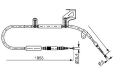 Bremsseil Seilzug Feststellbremse BOSCH 1 987 477 604 für 4B2 4B5 AUDI C5 A6 4B6