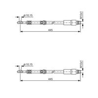 2X Bosch BremsschlÄUche Vorne Passend FÜR Opel Astra Meriva Zafira Links+Rechts