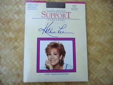 Kathie Lee Silky Sheer Control Top Pantyhose Taupe Plus Lycra Sandal Foot USA