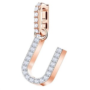 Authentic NIB SWAROVSKI #5437608 Charm Remix Collection Letter "U" Rose Gold Plated