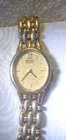 Seiko Quartz Dress Watch 2P20-5B09 Gold Dial Link Band New Battery Vintage