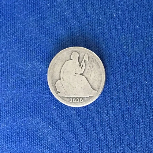 1838-O no stars Seated Liberty Dime having G/FR details, but still a scarce O.