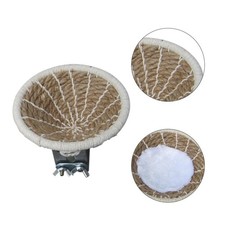 Natural Hemp Rope Bird Breeding Nest with Pad for Birds Assorted Colors