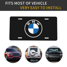 Glossy Black BMW License Plate Emblem 6 x 12 Made in USA