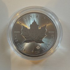 2022 Canadian Maple Leaf 1 oz .9999 Fine Silver Bullion Coin in Capsule