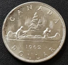 1962 Canada Silver $1 Dollar - 80% Silver