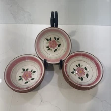 Vintage Stangl Pottery Set Of 8 Bowls Wild Rose 5.5in x 1.35