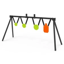 AR500 Steel Target System Kit - 3/8" Thick Silhouette & Gong Targets (7"x12",...